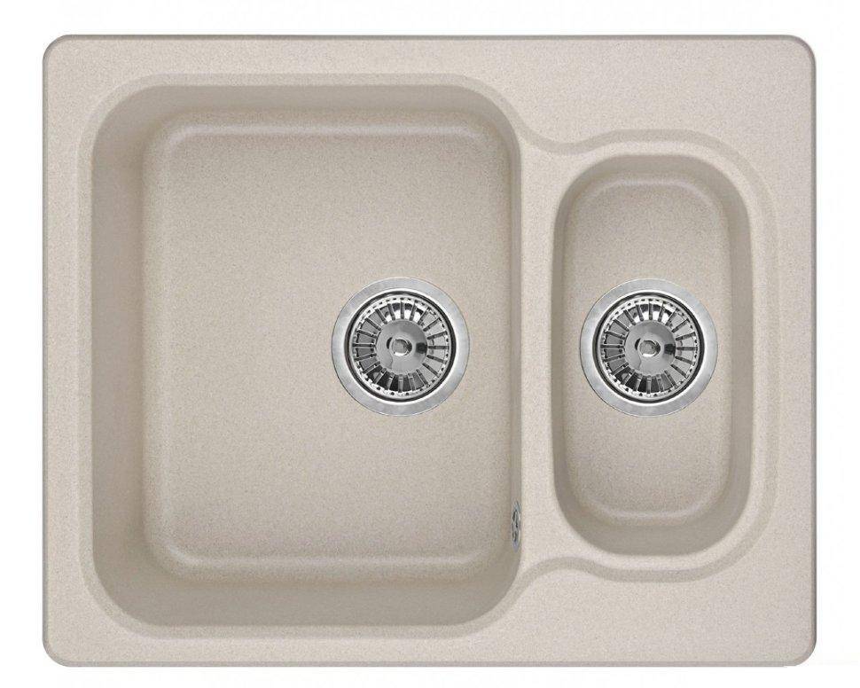 Мойка Granula - Песочный 615х500х190мм прямоугольный 1,5 чаши Granula 6151 