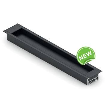 Черный матовый NOVA Ручка врезная Окраска для 16 мм 200 мм 