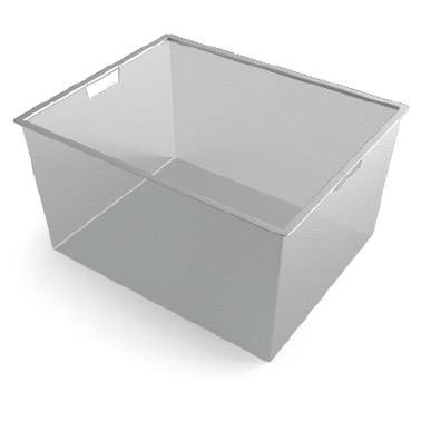 Корзина мелкосетчатая на 3 рельса Белый 527х427х285 мм 