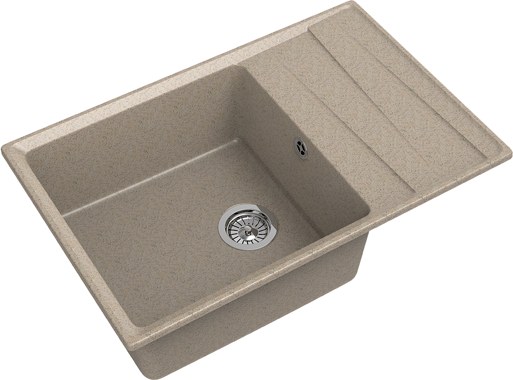 Мойка LEVEL 760L Песочный 760х500х200мм прямоугольный 1 чаша GranFest GF-LV-760L песочный 