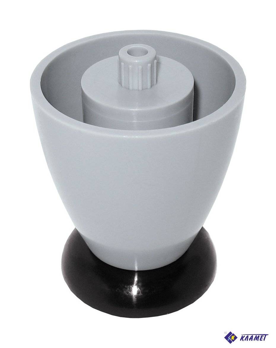 Опора ОР 60Б-02 60 мм серый+черный 