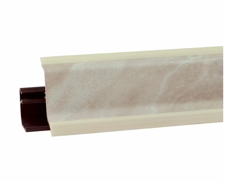 Плинтус Мрамор бежевый - Korner (4м) - 4 000мм пластик Korner 
