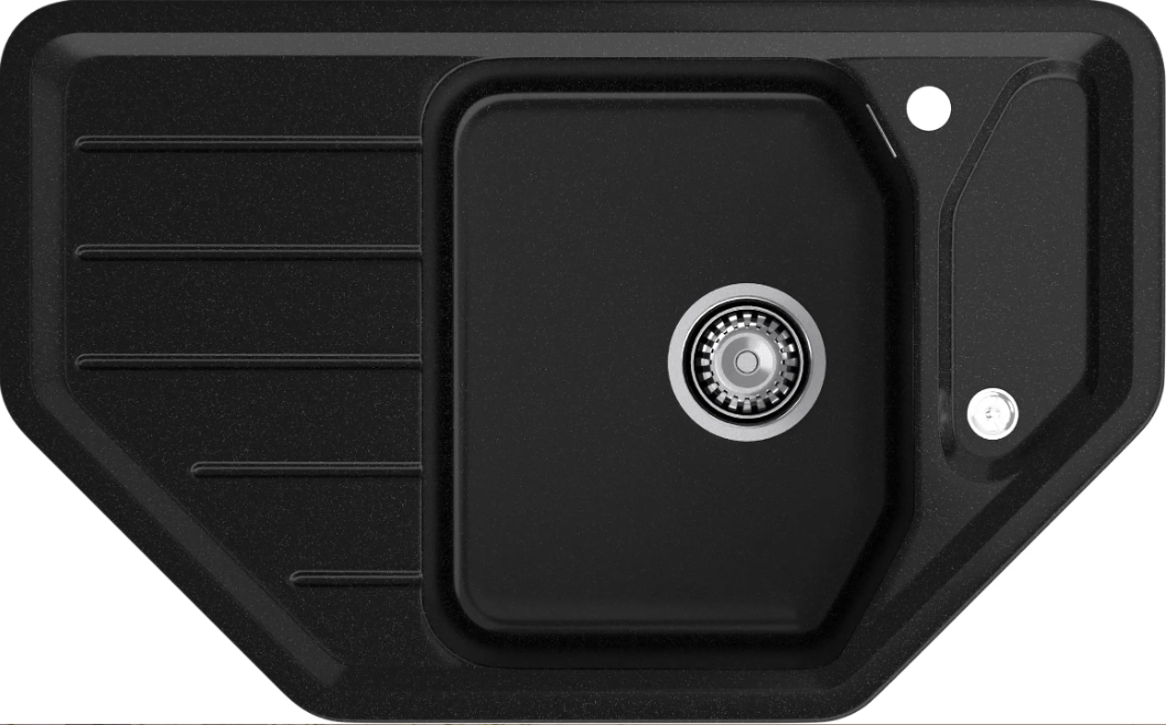 Мойка CORNER - Черный 800х500х200мм угловой 1 чаша GranFest C-800E черный 