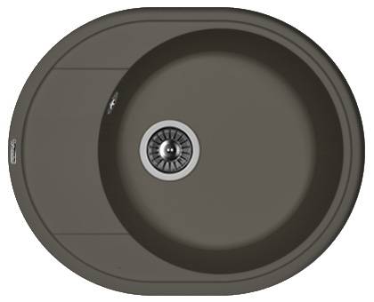 Мойка Родос 580 Антрацит 580х470х200мм овальный 1 чаша Florentina 20.240.B0580.302 