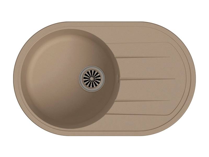 Мойка Elegant R50F Крем 752х470х200мм овальный 1 чаша Ewigstein E-R50F 