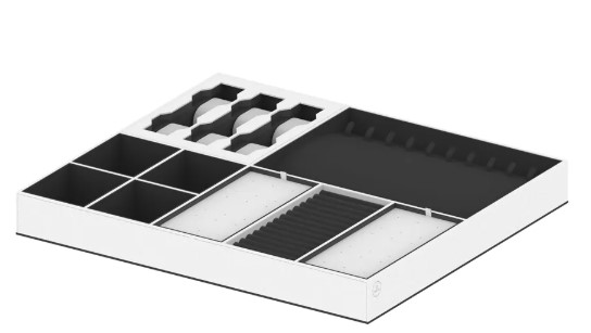  Вклад А1 520 большой для бижутерии белый/черный