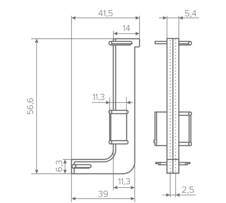02.0231 Угол внутренний Золото AQ для L-обр. 