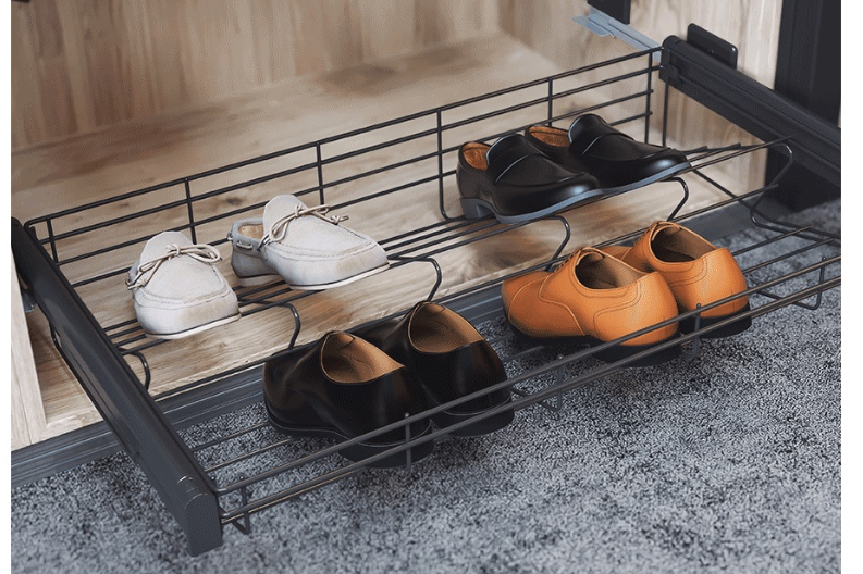 Полка для Обуви +напр 29.0649 с доводчиком 900  L-480 Лак черный