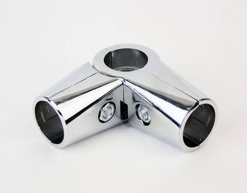 Держатель двух труб "S" угловой (203/32) для трубы d=32 