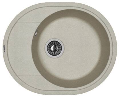 Мойка Родос 580 Грей 580х470х200мм овальный 1 чаша Florentina 20.240.B0580.305 