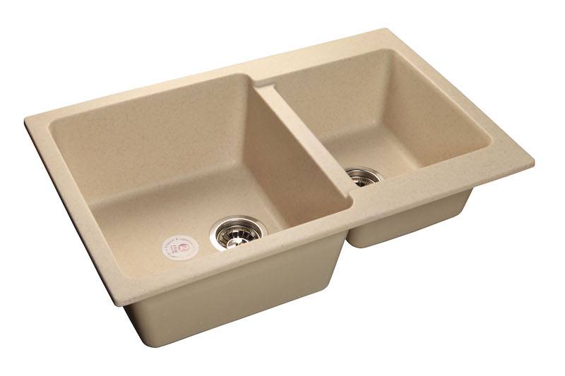 Мойка PRACTIK - Бежевый 780х510х200мм прямоугольный 1,5 чаши GranFest P-780K бежевый 