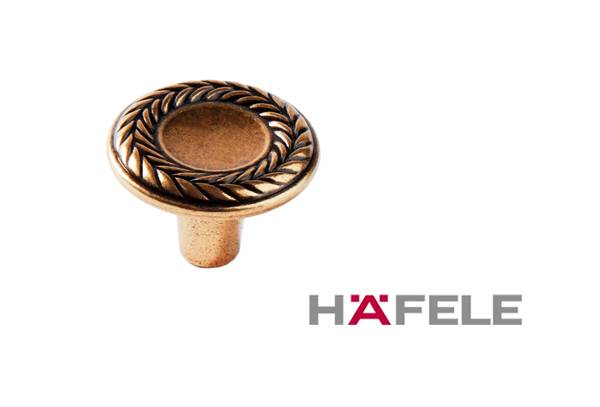 120.01.009 Ручка кнопка Античное золото Металл Hafele