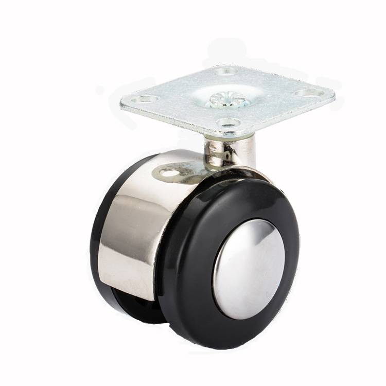 Опора колесная d=40 хром 