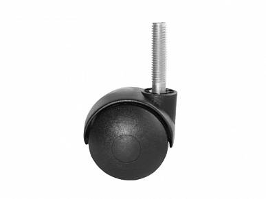 Опора колесная 8.1в с коротким резьбовым штырем М10 черный 