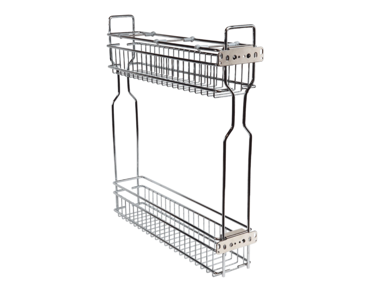 13.0045 Бутылочница 2 яруса 200 мм бок. крепл.  хром без направляющих AQ