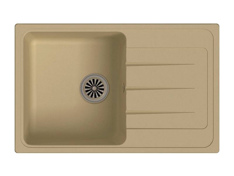 Мойка Elegant 50F Бежевый 762х480х200мм прямоугольный 1 чаша Ewigstein E-50F 