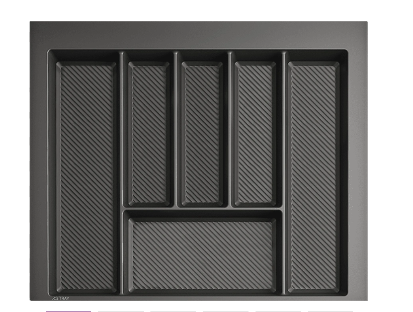 13.0076 Лоток для столовых приборов 600мм графит Tray 550х490мм AQ 