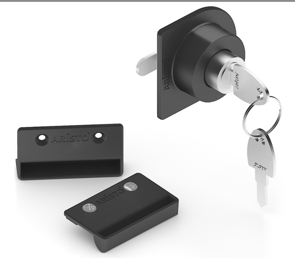 Замок для ассиметричных ручек Черный матовый 