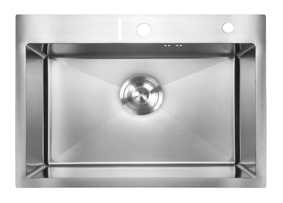 Мойка Amalet - Сатин 650х480х220мм Прямоуг. 1 чаша 1,2мм (большой слив) с сифоном Amalet 65*48GR 