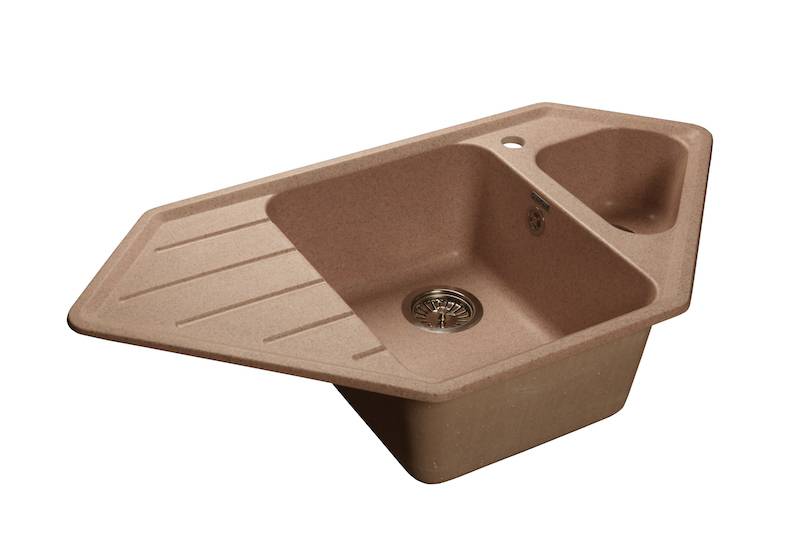 Мойка CORNER - Бежевый 950х500х200мм угловой 1,5 чаши GranFest C-950E бежевый 