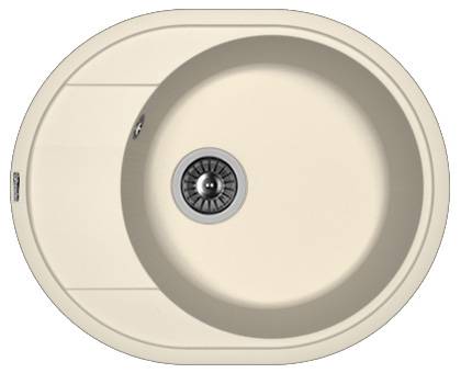 Мойка Родос 580 Жасмин 580х470х200мм овальный 1 чаша Florentina 20.240.B0580.201 