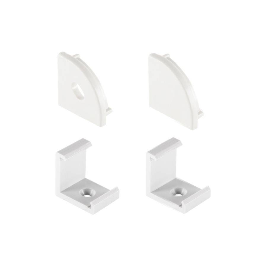 Заглушка для профиля LR49 с крепежом (2 заглушки и 2 крепежа) 