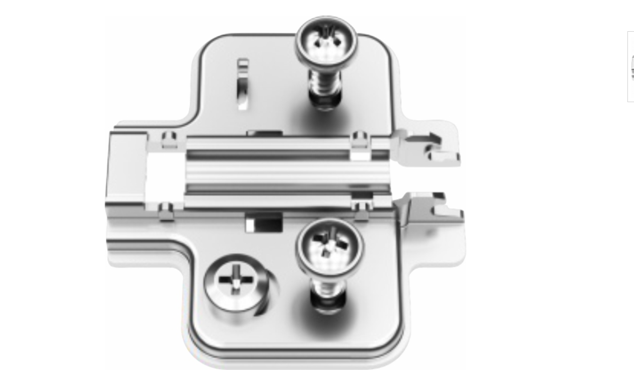 20231 Отв. планка с евровинтами DTC Pivot-Star 3D H=0 никель Anyway-Clip 