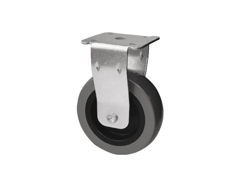 Опора колесная 100 мм серый+черный 
