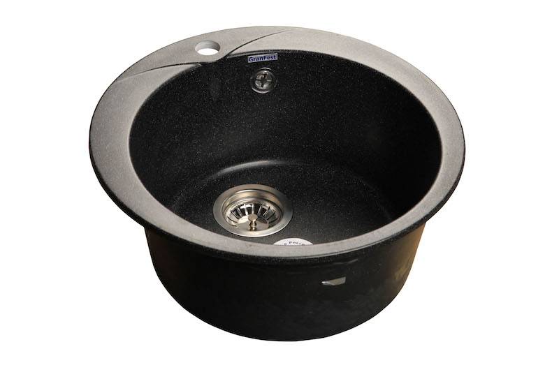 Мойка RONDO - Черный 480х480х194мм круглый 1 чаша GranFest GF-R480 черный 