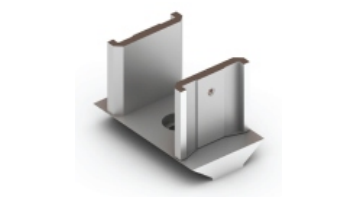 Соединение профилей 90* несущего профиля серебро матовое