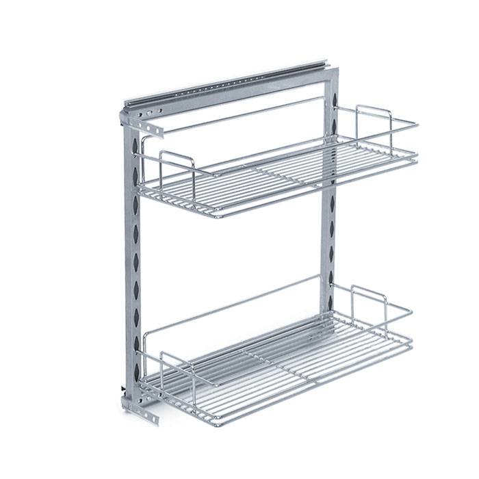 Бутылочница 2 яруса 300 мм бок. крепл. на раме хром с доводчиком LS2/300R/D Lotti
