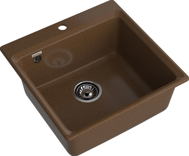 Мойка LEVEL - Черный 510х385х200мм прямоугольный 1 чаша GranFest LEVEL-510 черный 