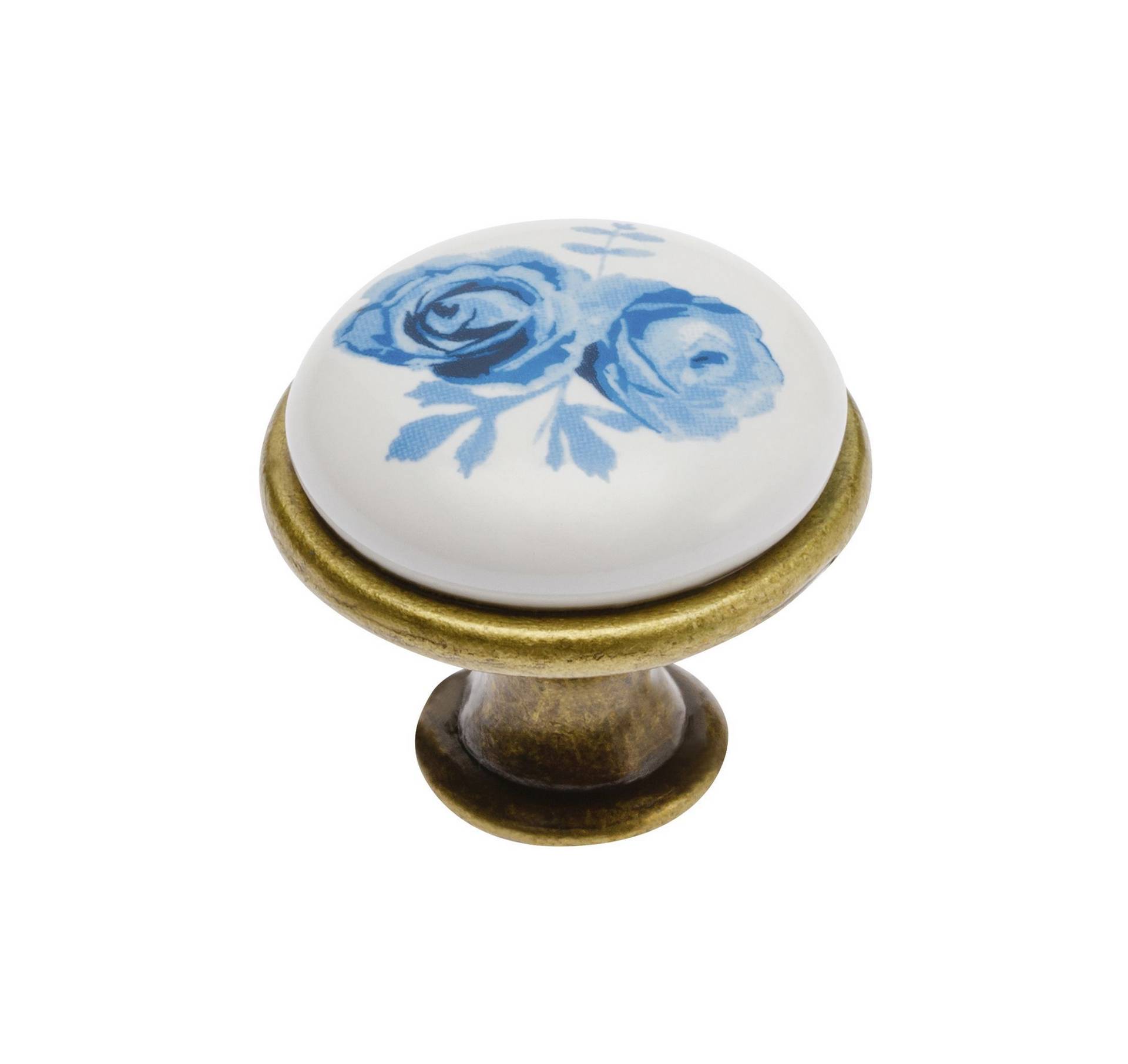 GP-0728-J4-А-04 Ручка кнопка Старое золото Керамика GTV