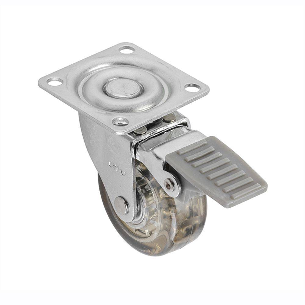 Опора колесная d=50 КМ-АН50ММ-30 с тормозом серый 