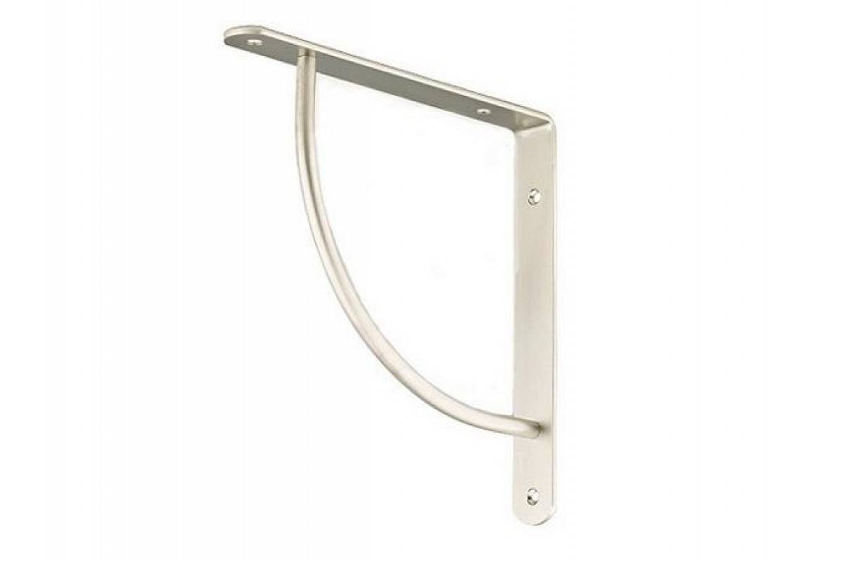 Кронштейн полкодержатель дугообразный Китай  никель 