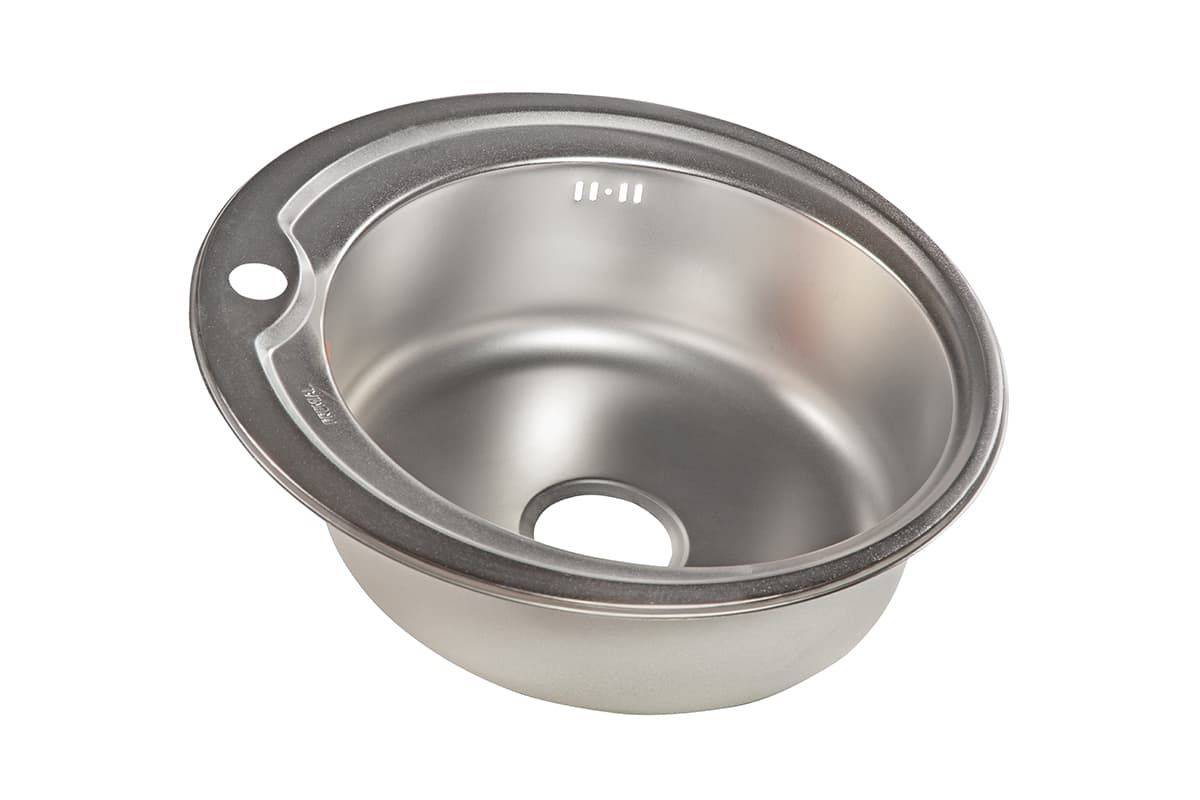 Мойка Premial - Матовый 510х510х180мм круглый 1 чаша 0,8 мм Premial D510 