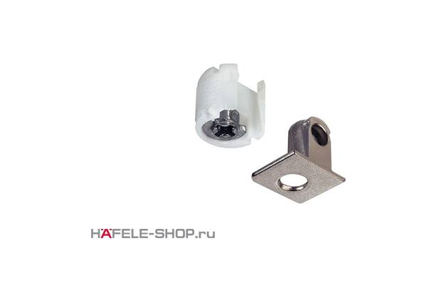 Стяжка полкодержатель TAB 18 никель для плит от 16 мм 263.66.530 (263.60.538+263.64.536) Hafele