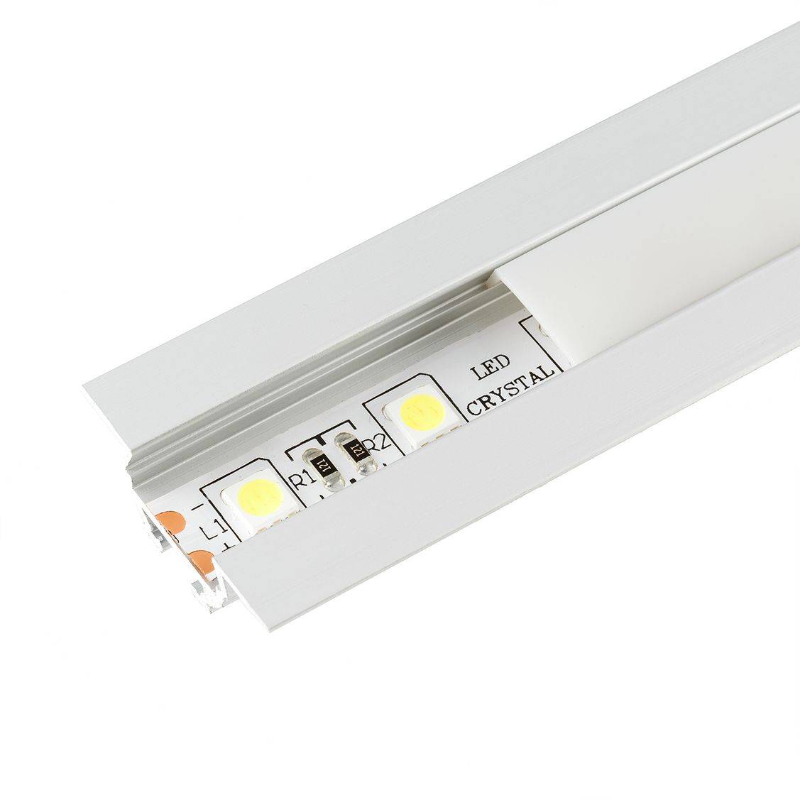 Профиль для светодиодной ленты накладной угловой 30х11х2000 мм прозрачный LR41 