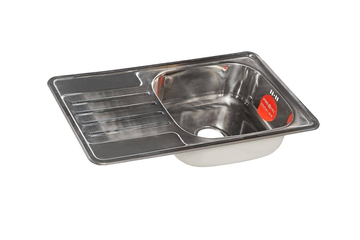 Мойка Premial - Глянец 760х420х180мм прямоугольный 1 чаша универсальный 0,8 мм Premial 7642 
