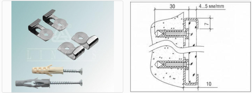 Держатель 5.07 (4шт) (01) никель Линкос 