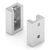 Крепление стена-стена для алюминиевого вешала (Штангодержатель) Серебро 