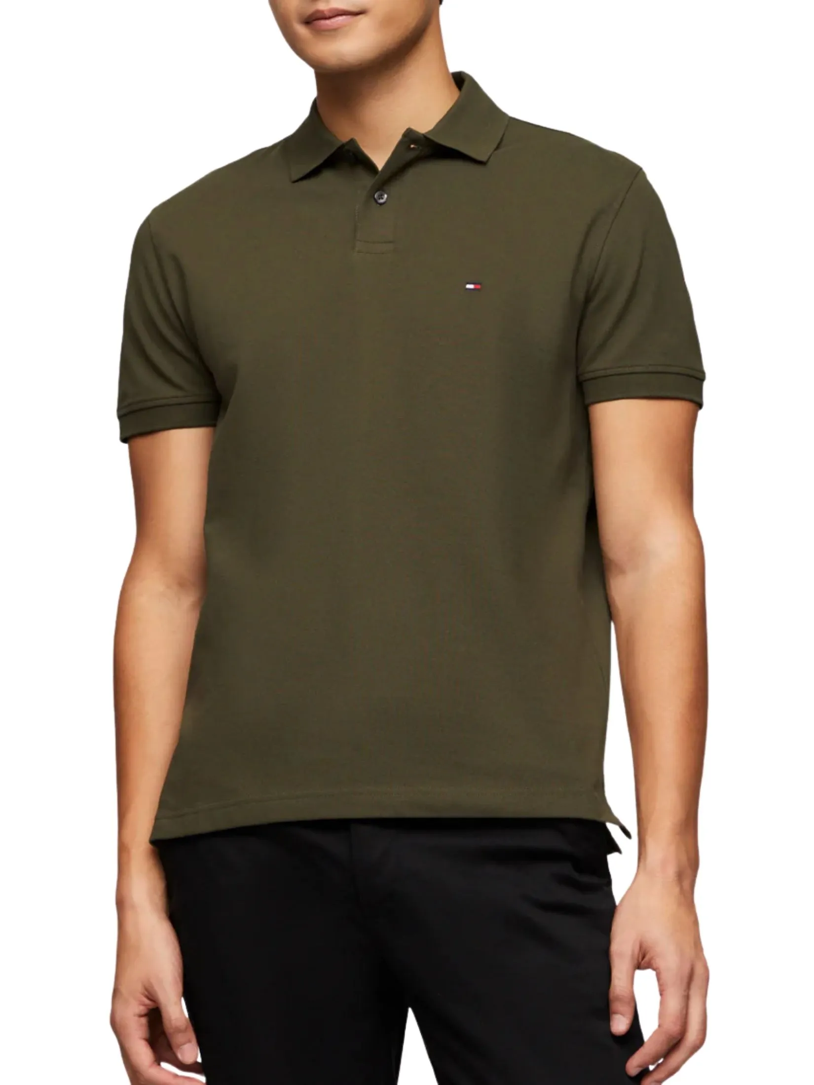 TOMMY HILFIGER MEN POLO Green Regular Fit TOMMY HILFIGER MEN POLO Green Regular Fit