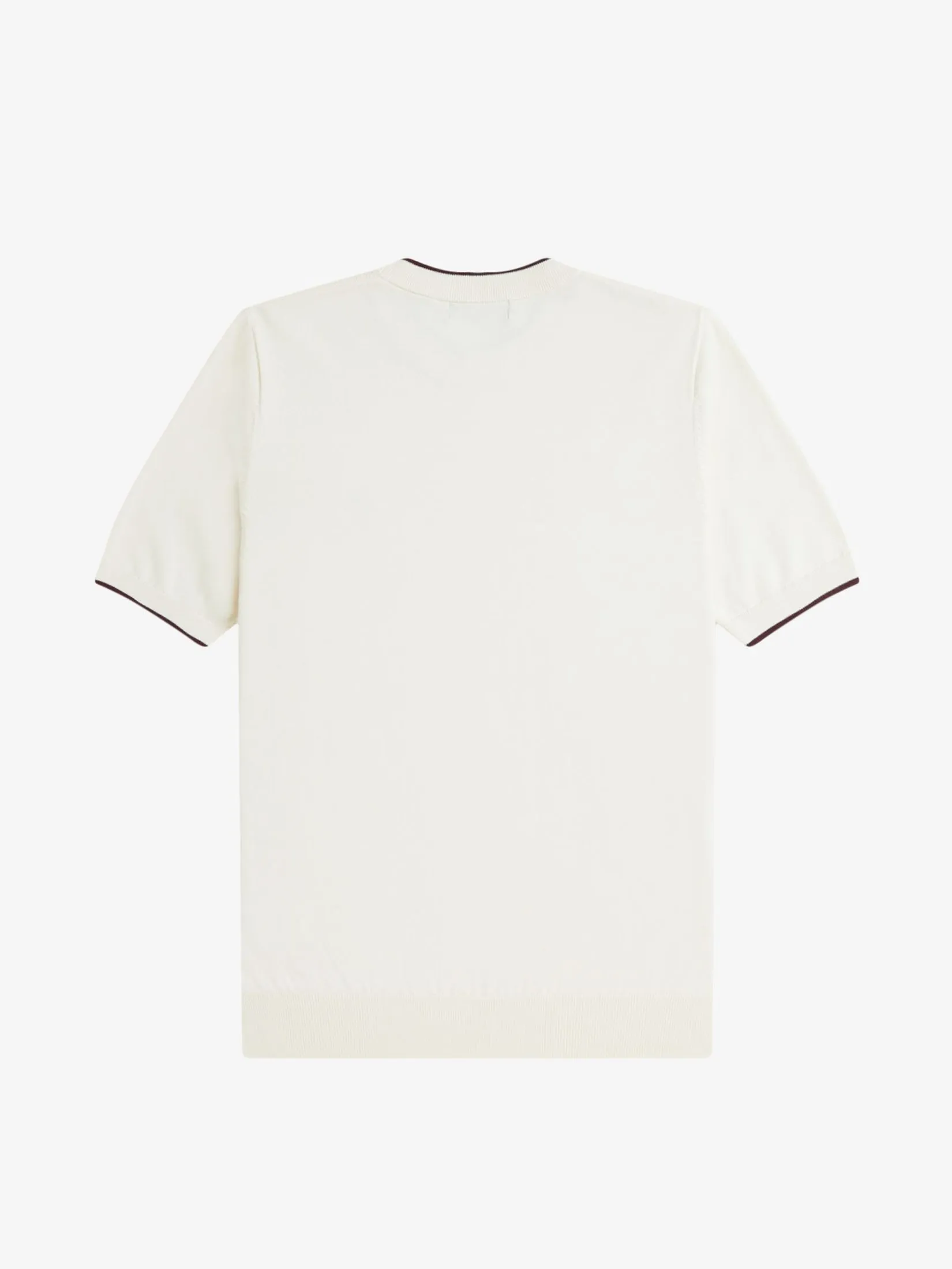 Fred Perry Men PIQUE STITCH KNITTED T-SHIRT White