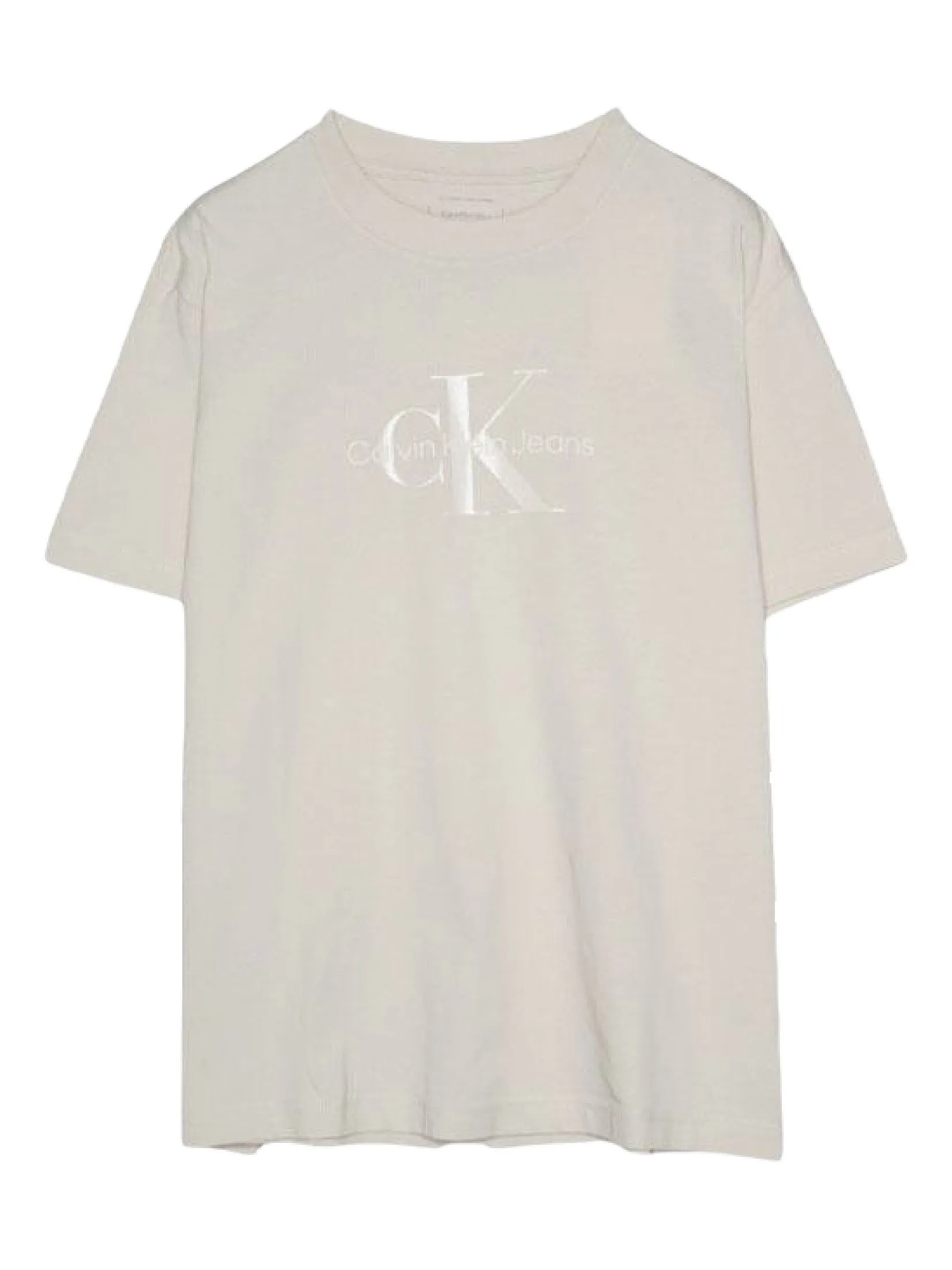 CALVIN KLEIN Men's Monologo Tee Beige CALVIN KLEIN Men's Monologo Tee Beige