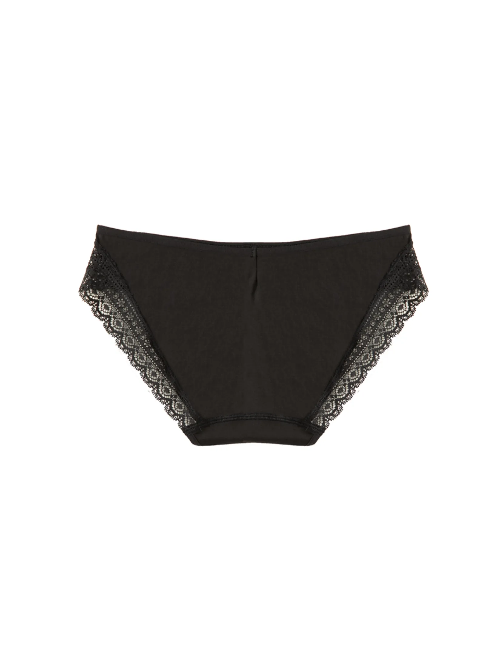 ELLE LINGERIE Women Bikini Lowrise Panties with Lace Decoration LU6733 - Black ELLE LINGERIE Women Bikini Lowrise Panties with Lace Decoration LU6733 - Black