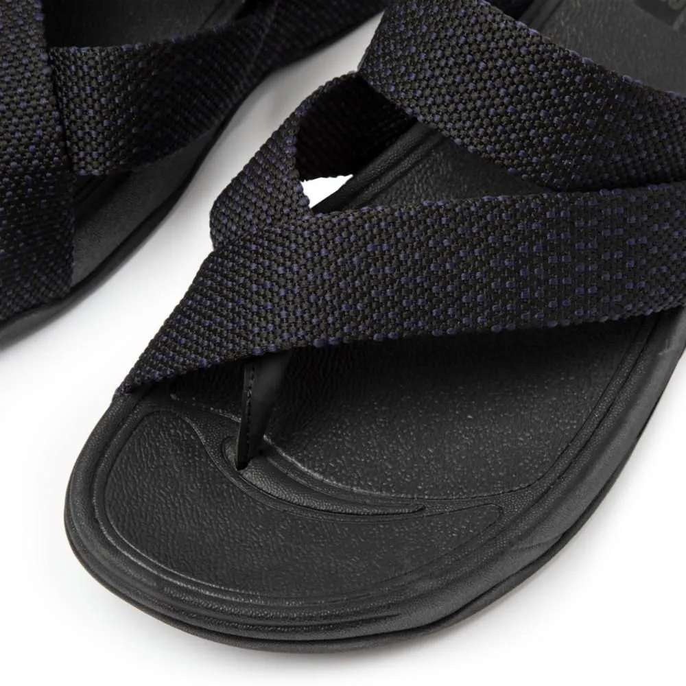 FitFlop™ Men's SLING Model H06-841 Black/Sea Blue Mix FitFlop™ Men's SLING Model H06-841 Black/Sea Blue Mix