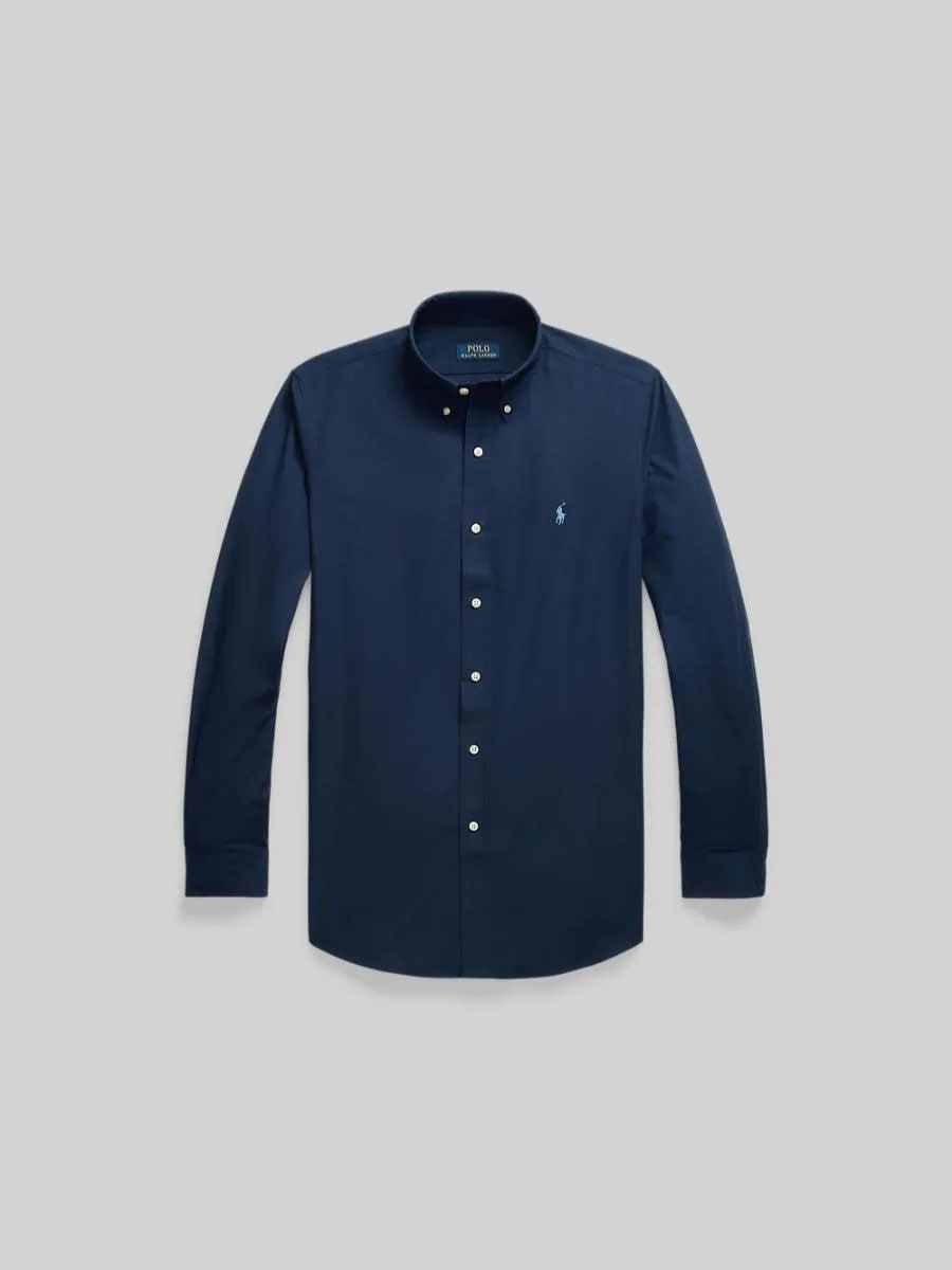 POLO RALPH LAUREN Men Shirt-Custom Fit Stretch Poplin Shirt MNPOWOV16823411-Navy-410 POLO RALPH LAUREN Men Shirt-Custom Fit Stretch Poplin Shirt MNPOWOV16823411-Navy-410