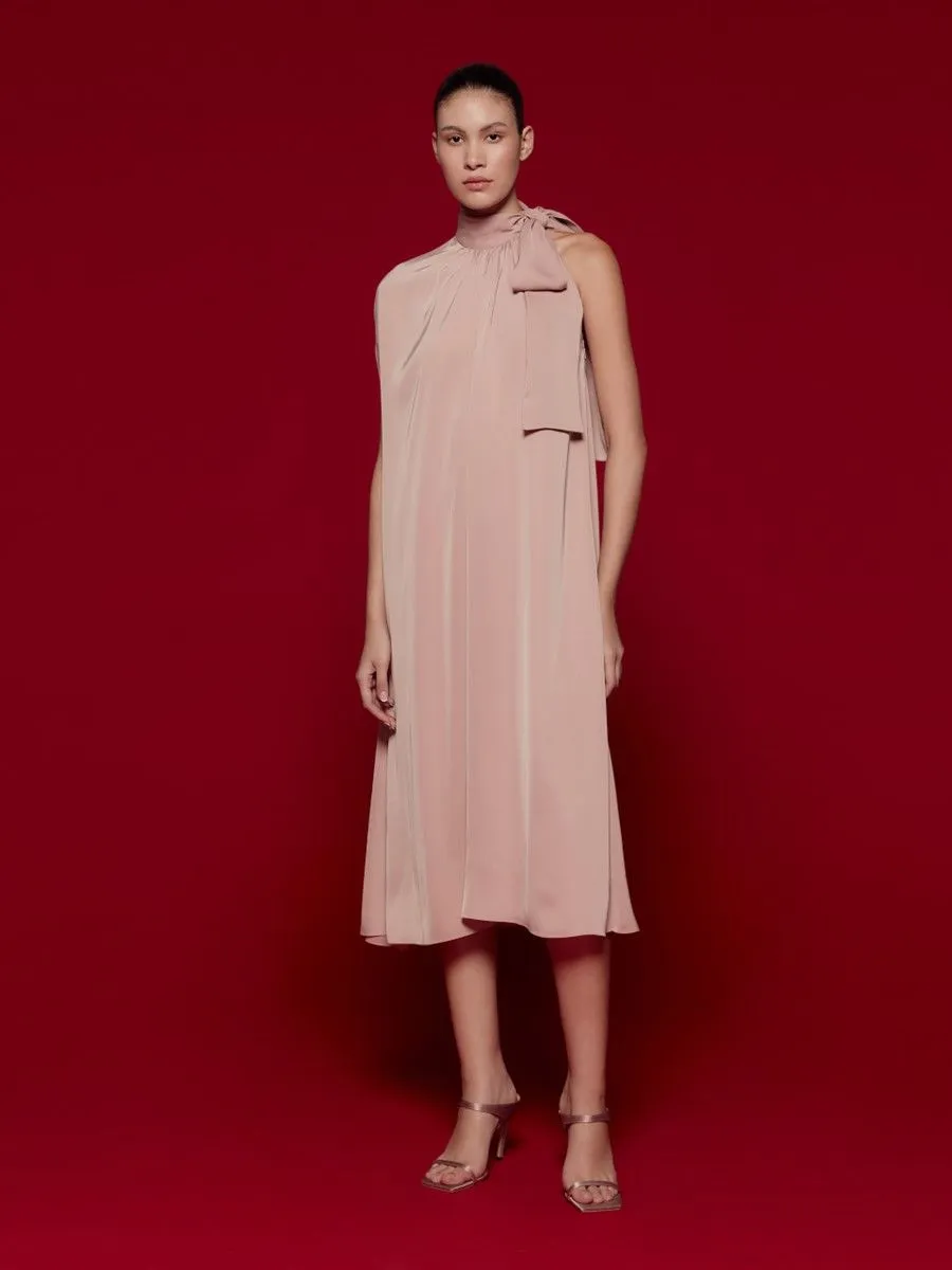 ASAVA ( SS24 ) Alecia One-shoulder Bow Women Dress Pink ASAVA ( SS24 ) Alecia One-shoulder Bow Women Dress Pink