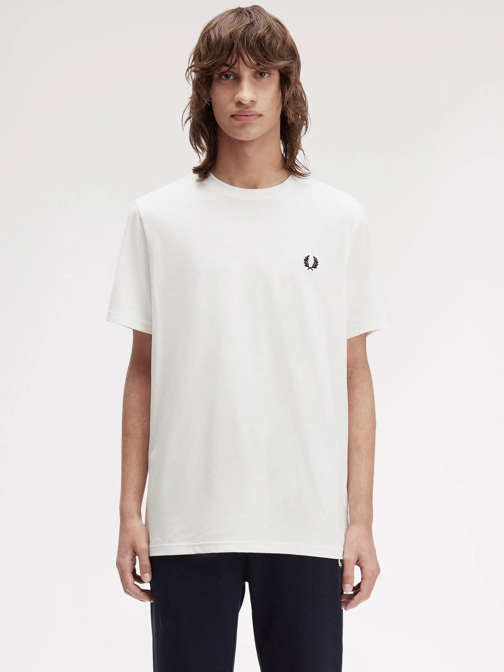 Fred Perry Men BOLD BRANDING T-SHIRT White Fred Perry Men BOLD BRANDING T-SHIRT White