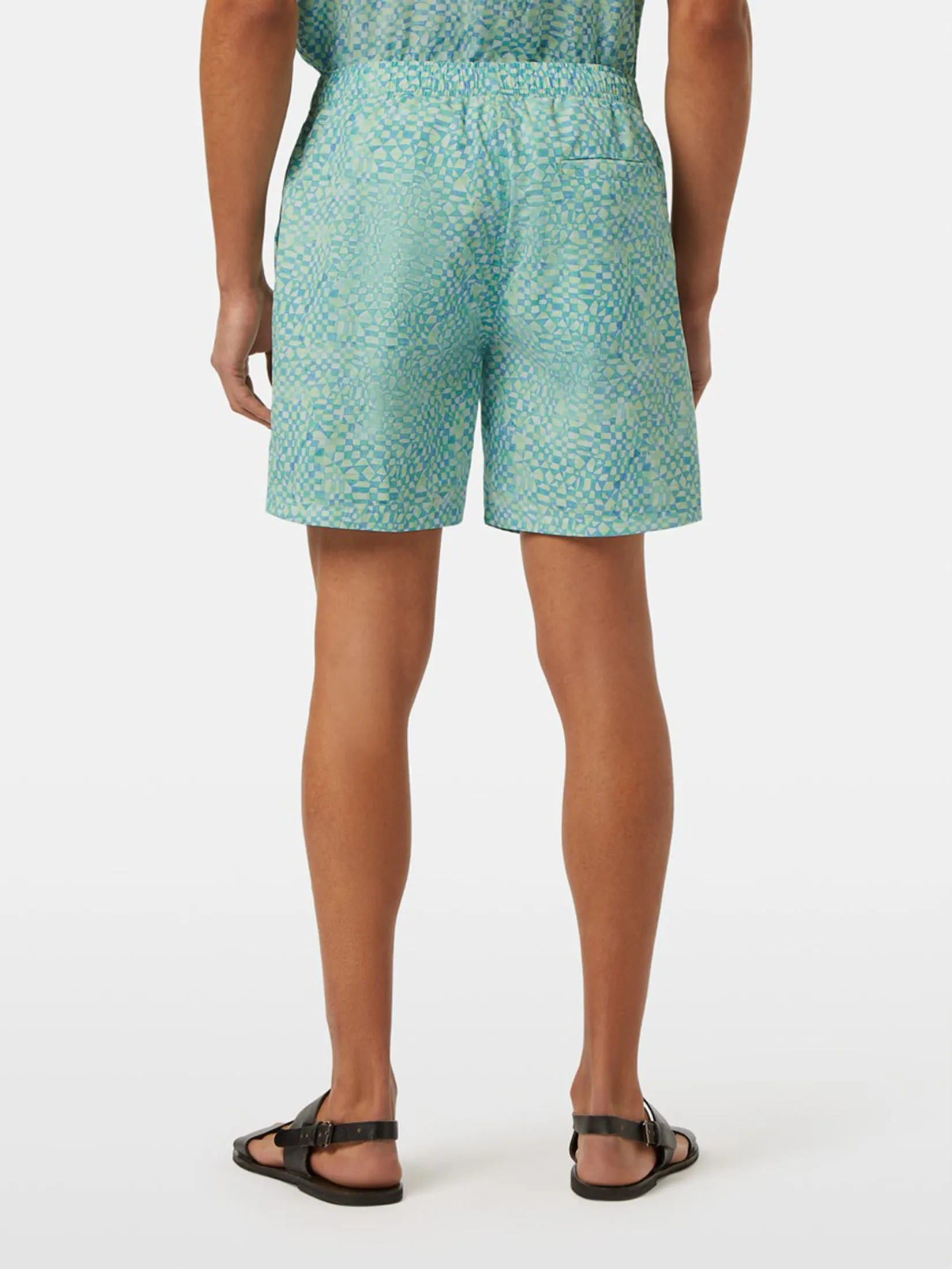 SCOTCH&SODA Men Swimshort Mini-Printed Mid-Length Luna Ditsy Green AOP SCOTCH&SODA Men Swimshort Mini-Printed Mid-Length Luna Ditsy Green AOP